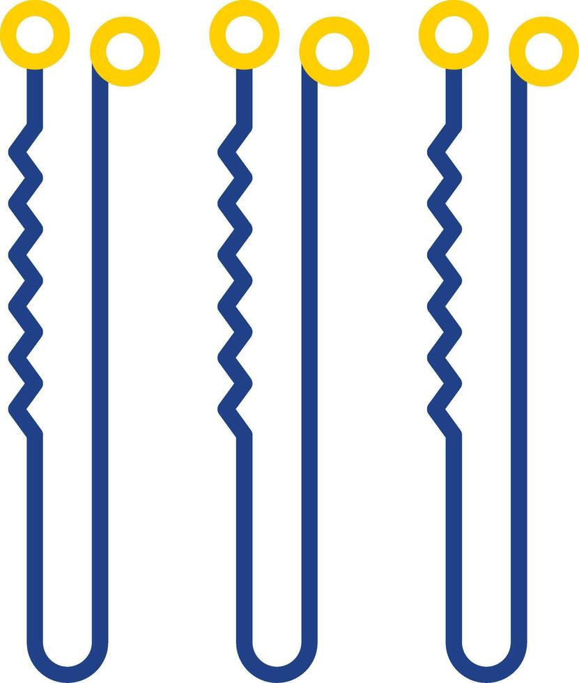Bobby Pin Line Two Colour Icon Design vector