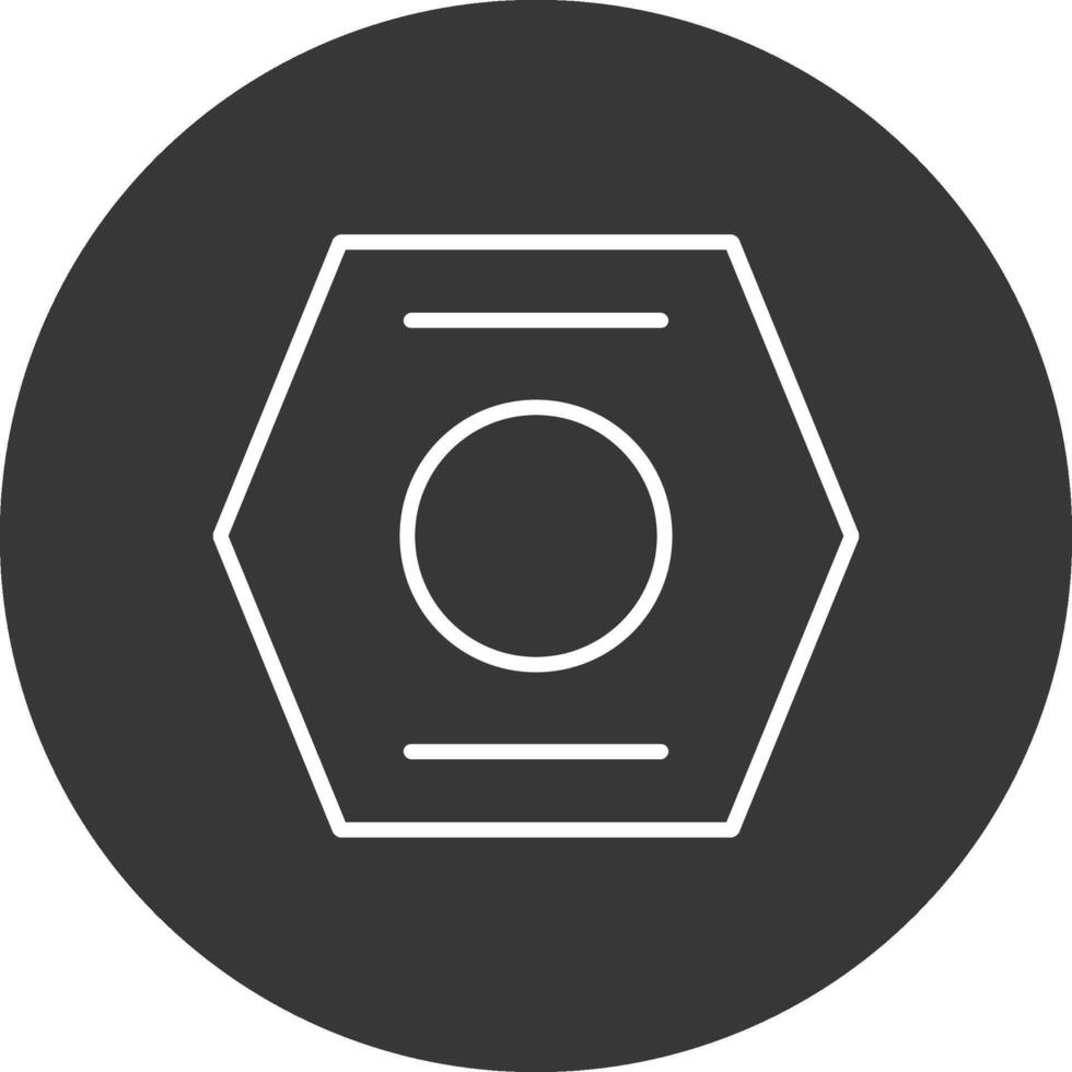 Nut Line Inverted Icon Design vector