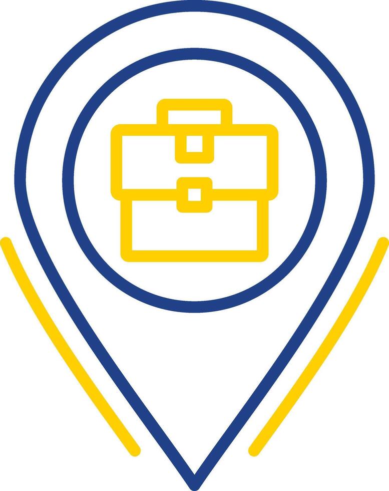 Business Location Line Two Colour Icon Design vector