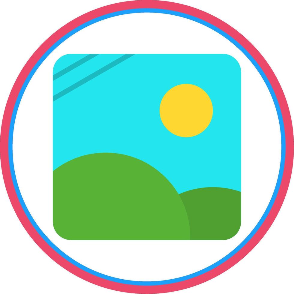 Photo Flat Circle Icon vector