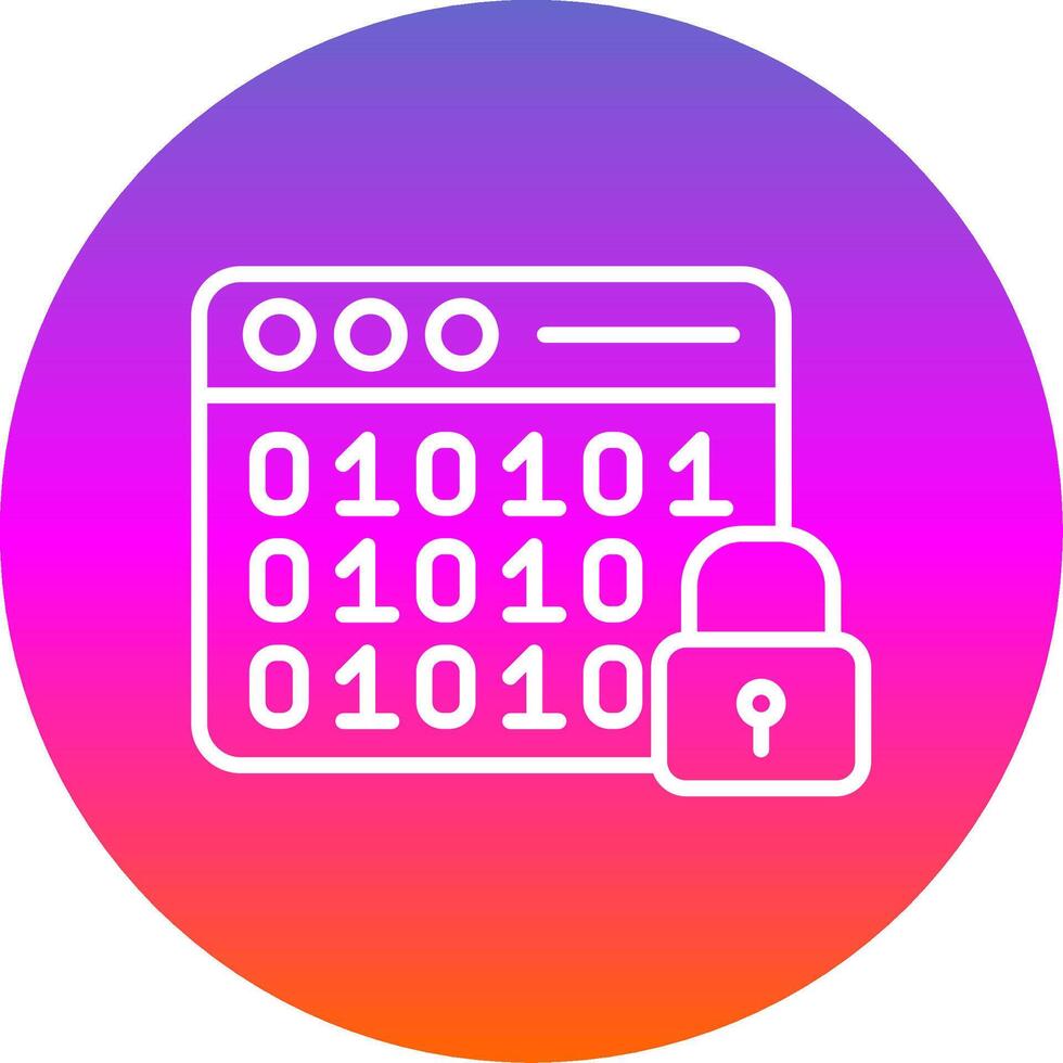 Browser Line Gradient Circle Icon vector