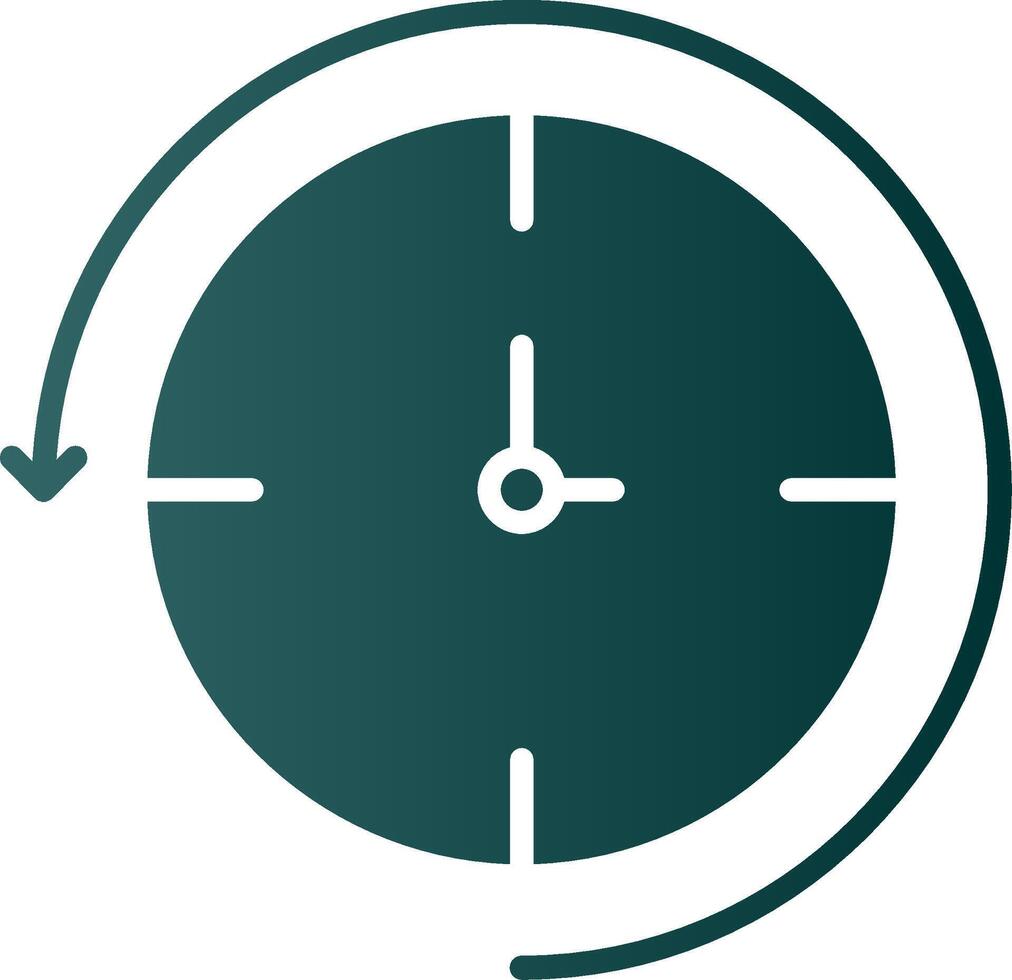Back In Time Glyph Gradient Icon vector