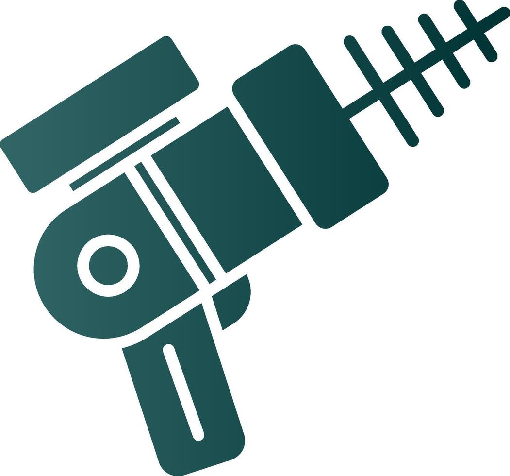 Laser Gun Glyph Gradient Icon vector