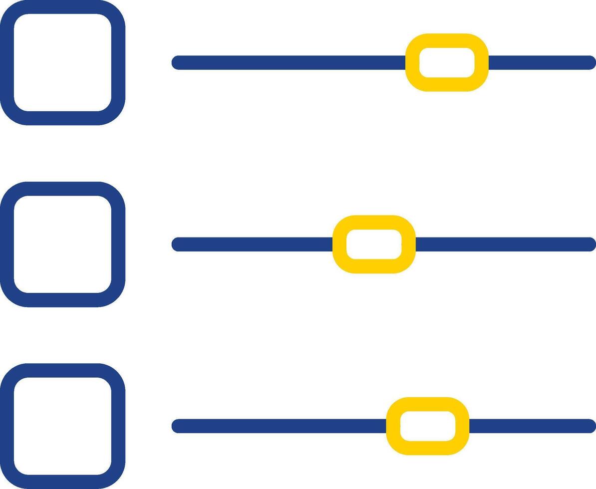 Sliders Line Two Colour Icon Design vector