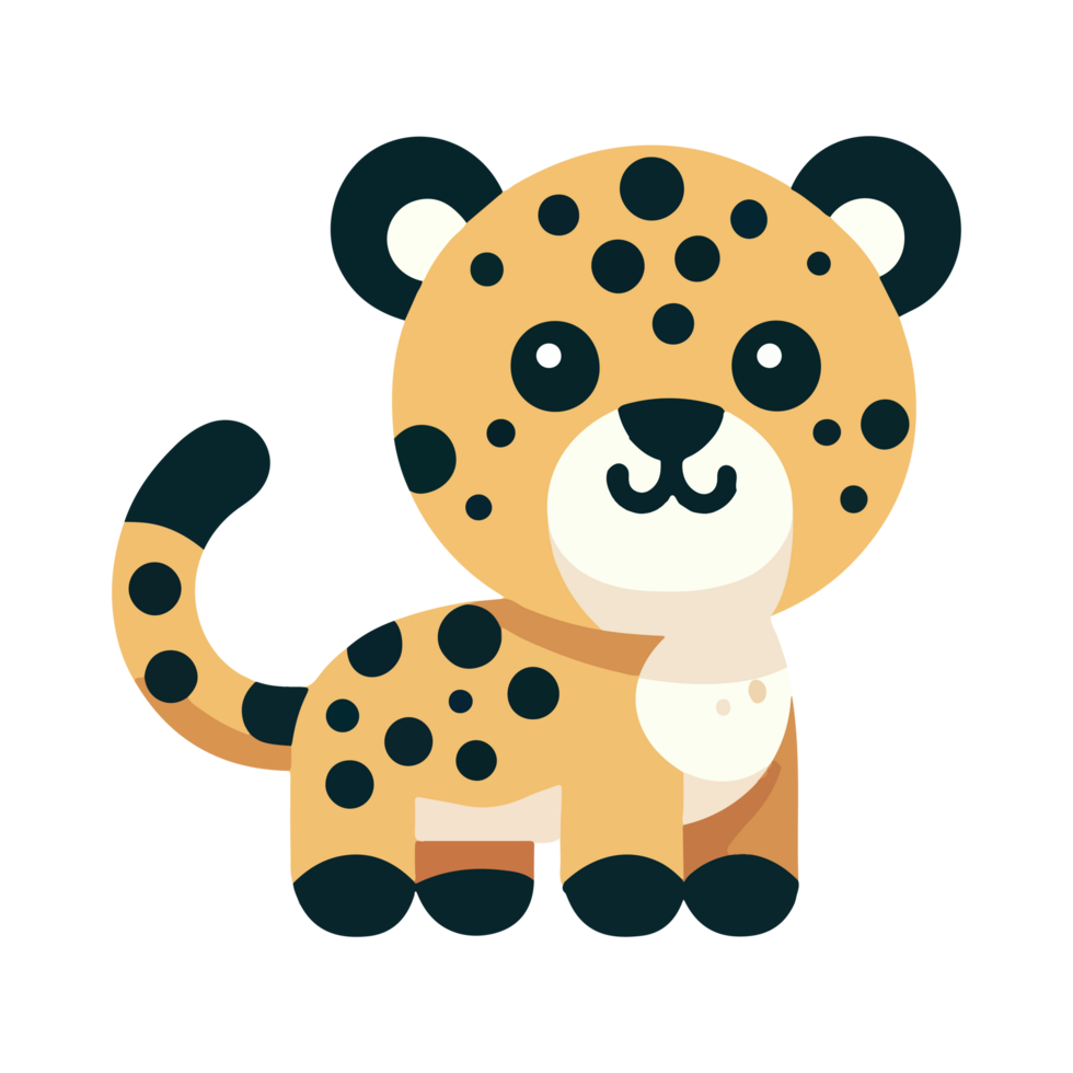cute icon character leopard png