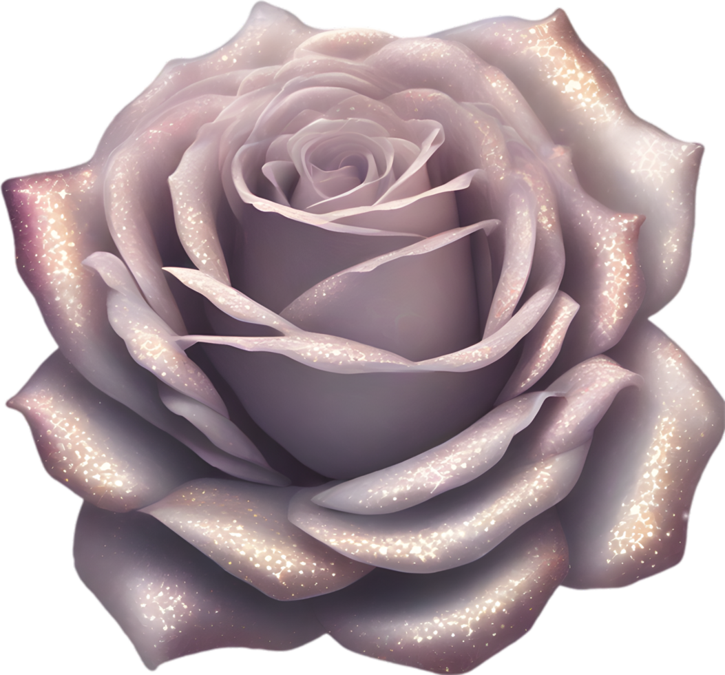 Magical Stardust Rose of enchantment, clipart for decoration. Ai-Generated. png