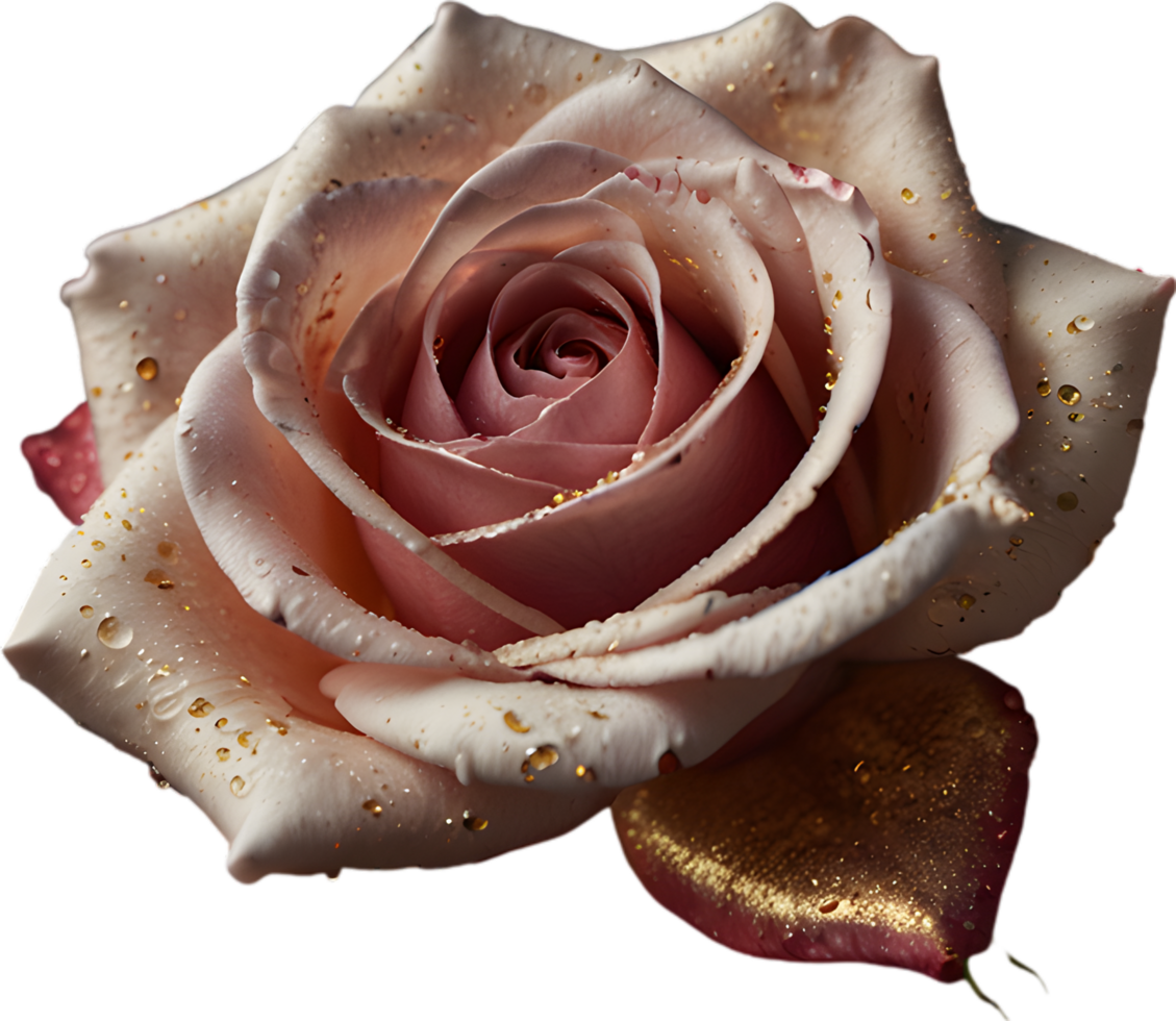 Magical Stardust Rose of enchantment, clipart for decoration. Ai-Generated. png