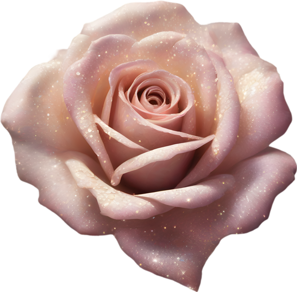 Magical Stardust Rose of enchantment, clipart for decoration. Ai-Generated. png