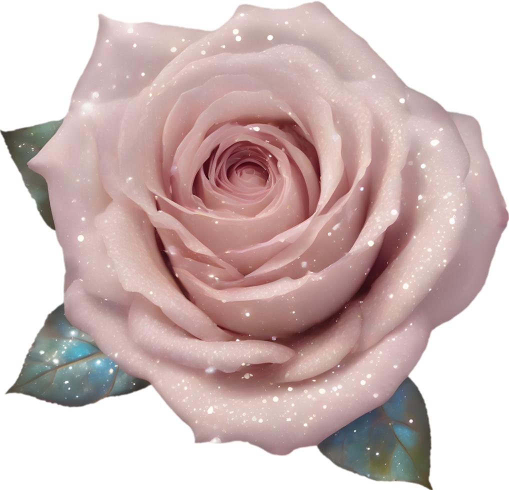 Magical Stardust Rose of enchantment, clipart for decoration. Ai-Generated. png