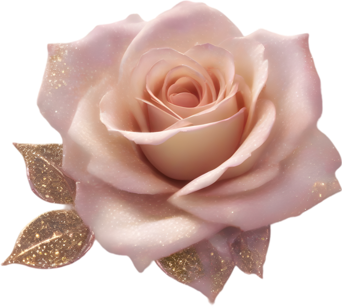 Magical Stardust Rose of enchantment, clipart for decoration. Ai-Generated. png