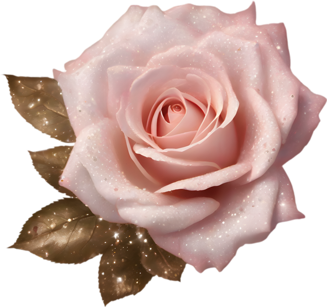 Magical Stardust Rose of enchantment, clipart for decoration. Ai-Generated. png