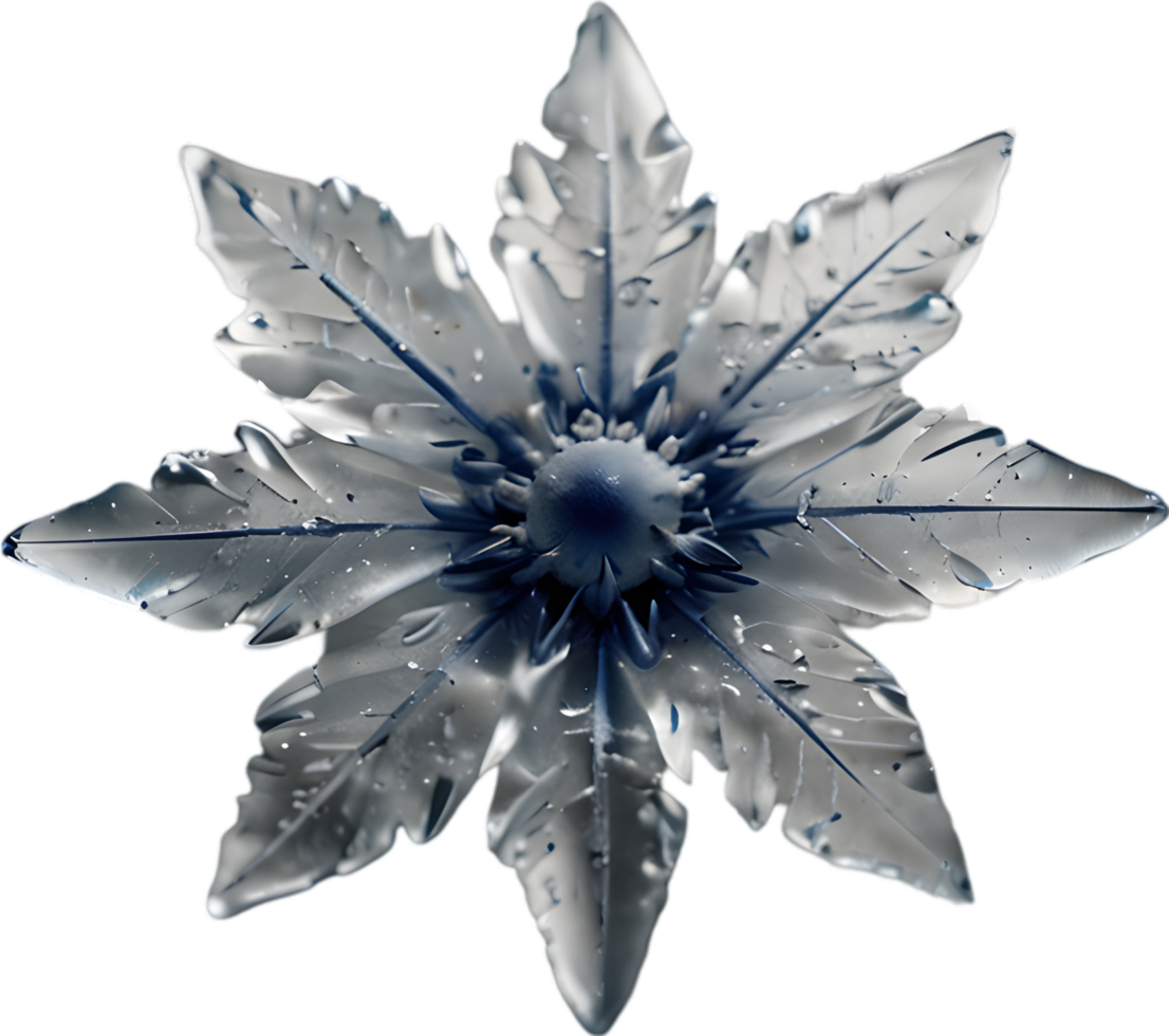Enchanted frost flower, clipart for decoration. Ai-Generated. png