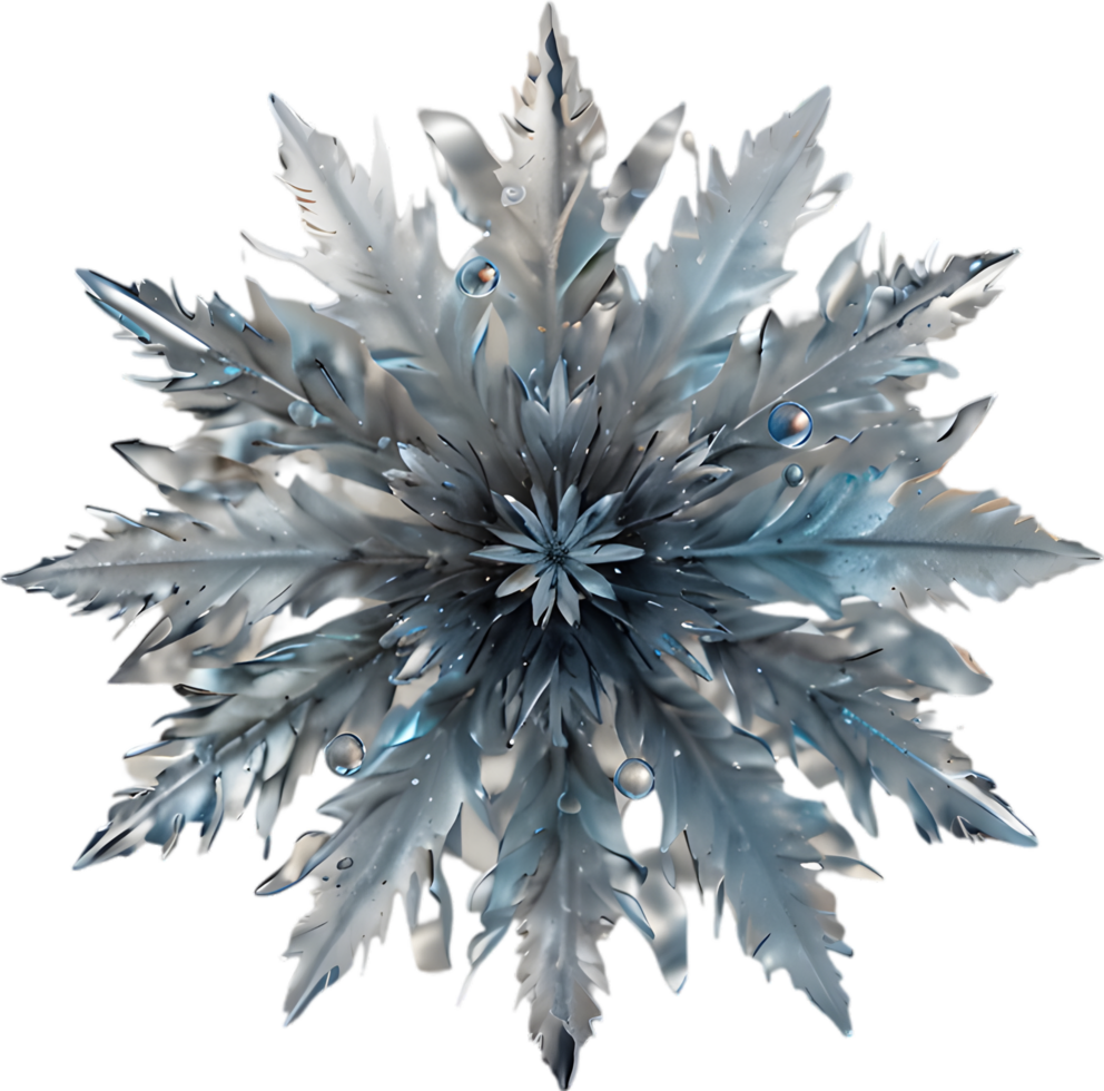 Enchanted frost flower, clipart for decoration. Ai-Generated. png