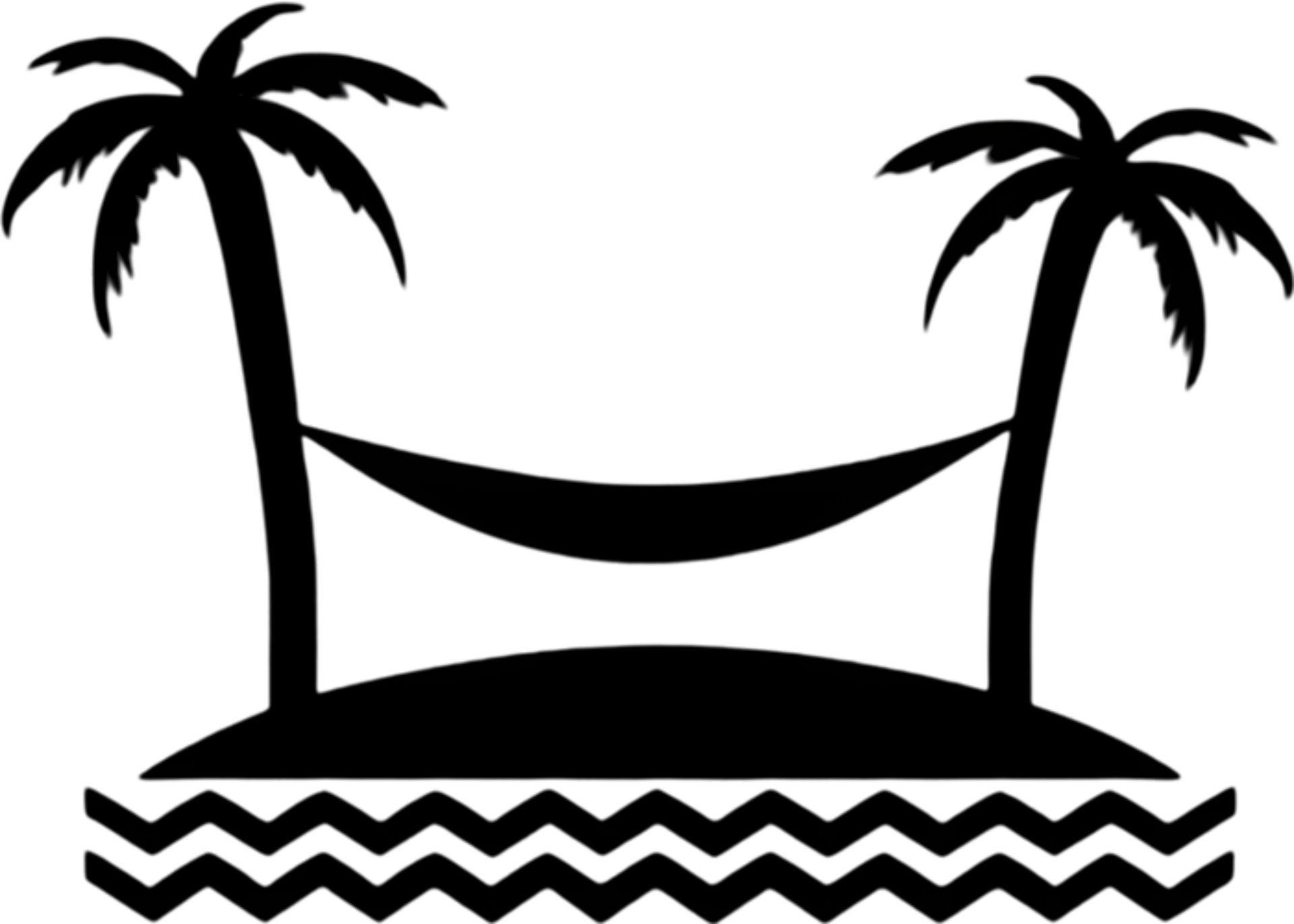 Palm Trees and Beach clipart. AI-Generated. 43768031 PNG