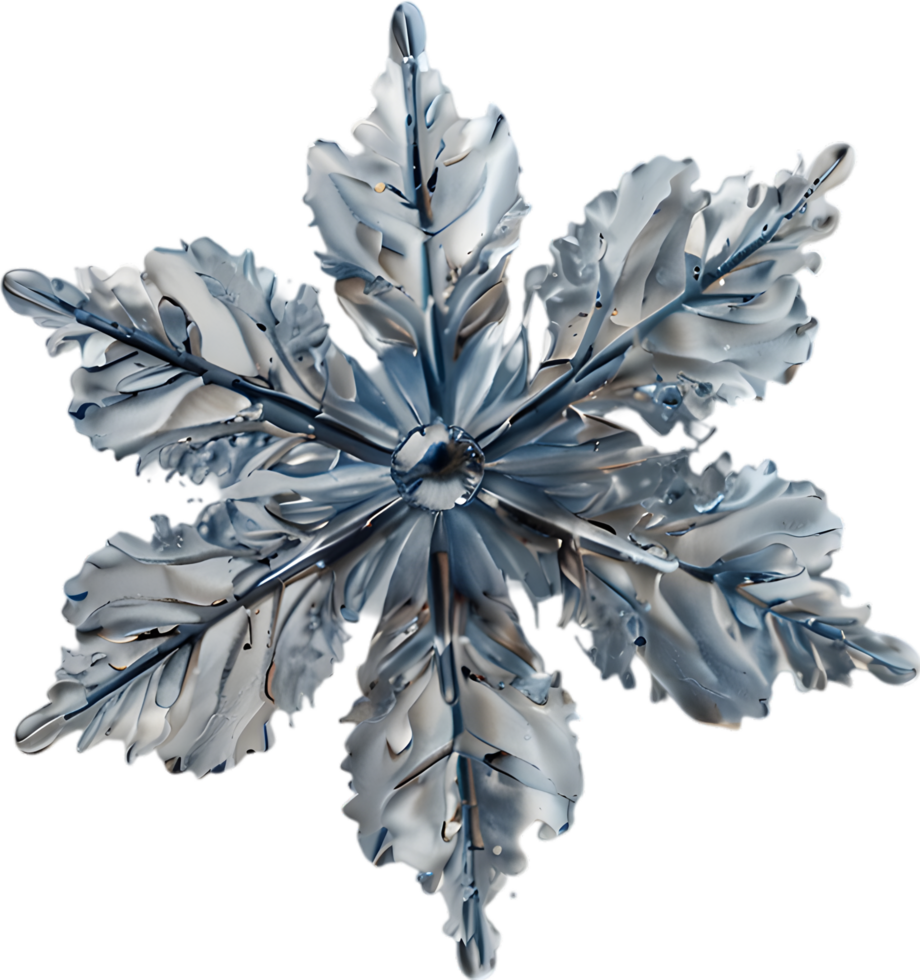 Enchanted frost flower, clipart for decoration. Ai-Generated. png