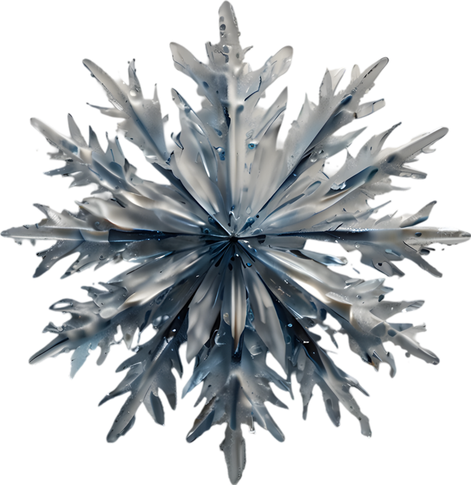 Enchanted frost flower, clipart for decoration. Ai-Generated. png