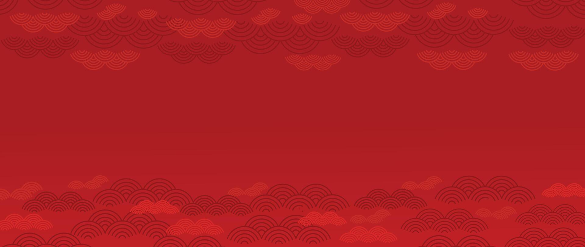 Happy Chinese new year background . Luxury wallpaper design with chinese pattern on red background. Modern luxury oriental illustration for cover, banner, website, decor. vector