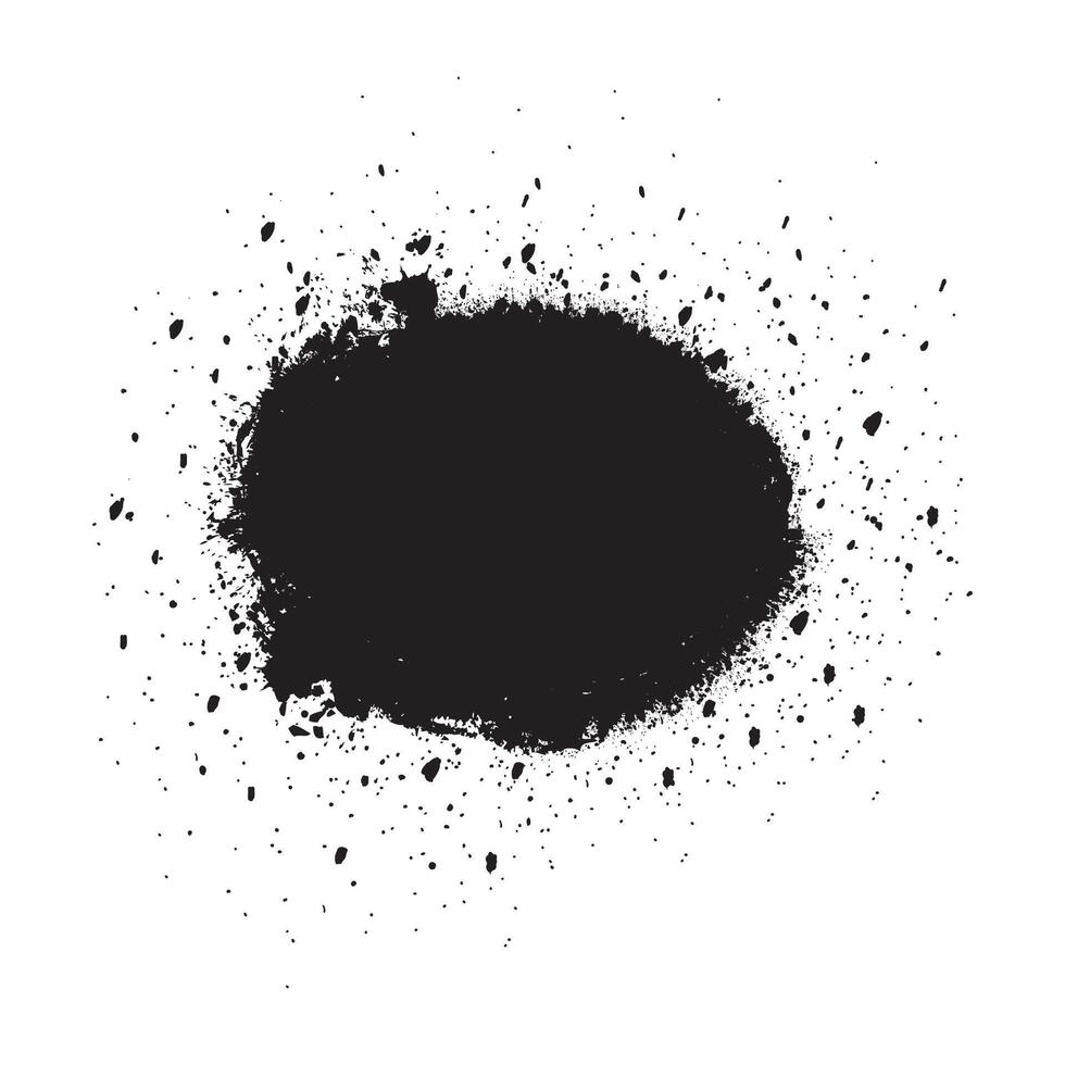 Abstract grunge graffiti black spray paint brush. vector