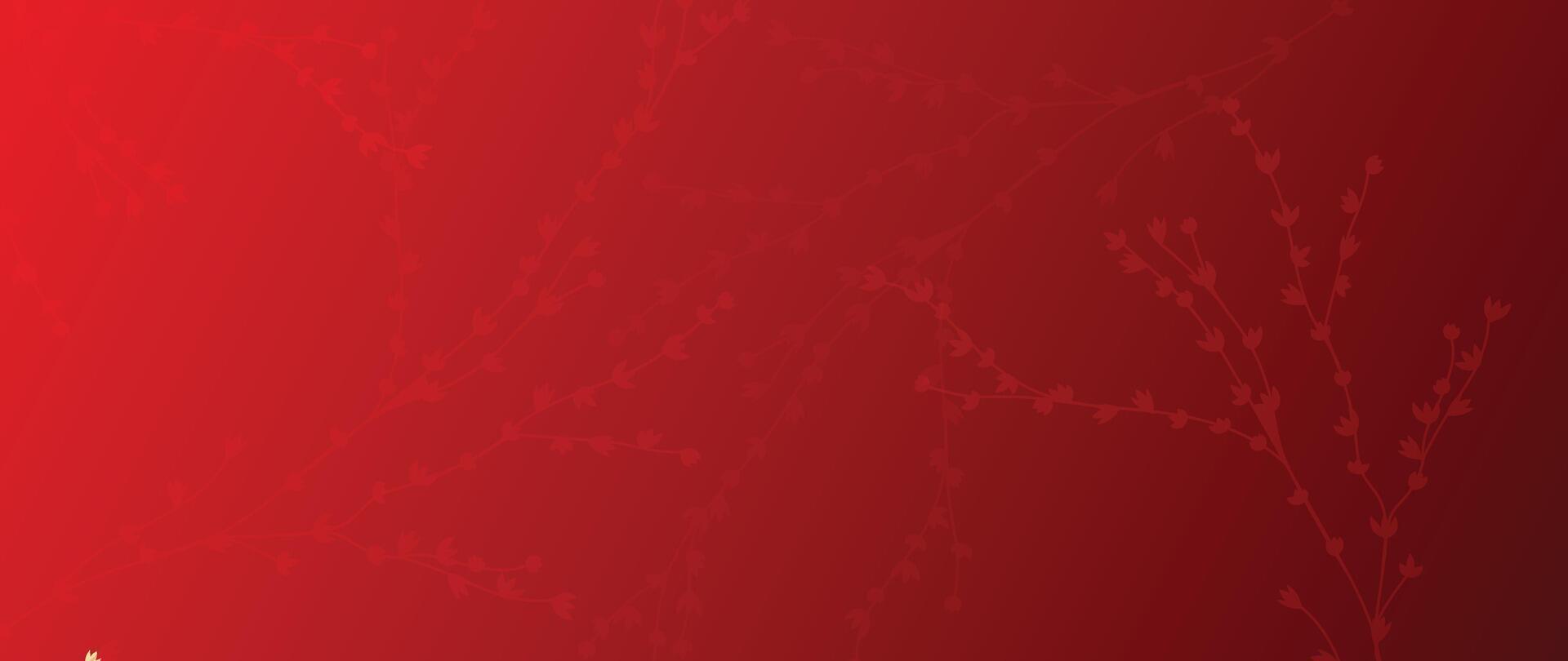 Happy Chinese new year background . Luxury wallpaper design with chinese flower on red background. Modern luxury oriental illustration for cover, banner, website, decor. vector