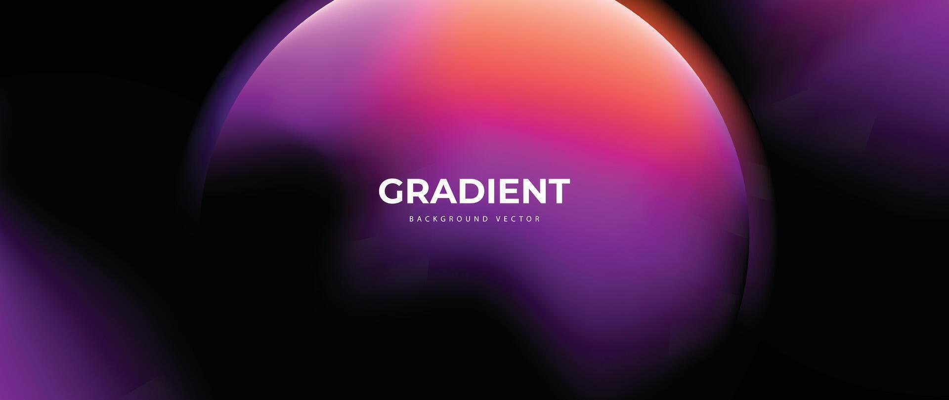 Abstract gradient background . Modern digital wallpaper with vibrant color, 3d geometric shapes, circle, rayers. Futuristic landing page illustration for branding, commercial, advertising, web. vector