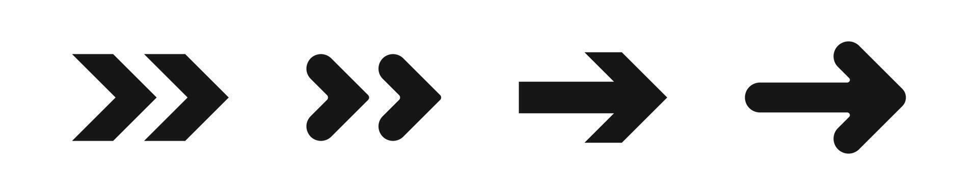 Arrows icon set. Arrow flat icons. vector