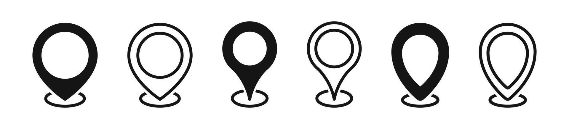 Location pointer flat icons. Map pin icon. vector