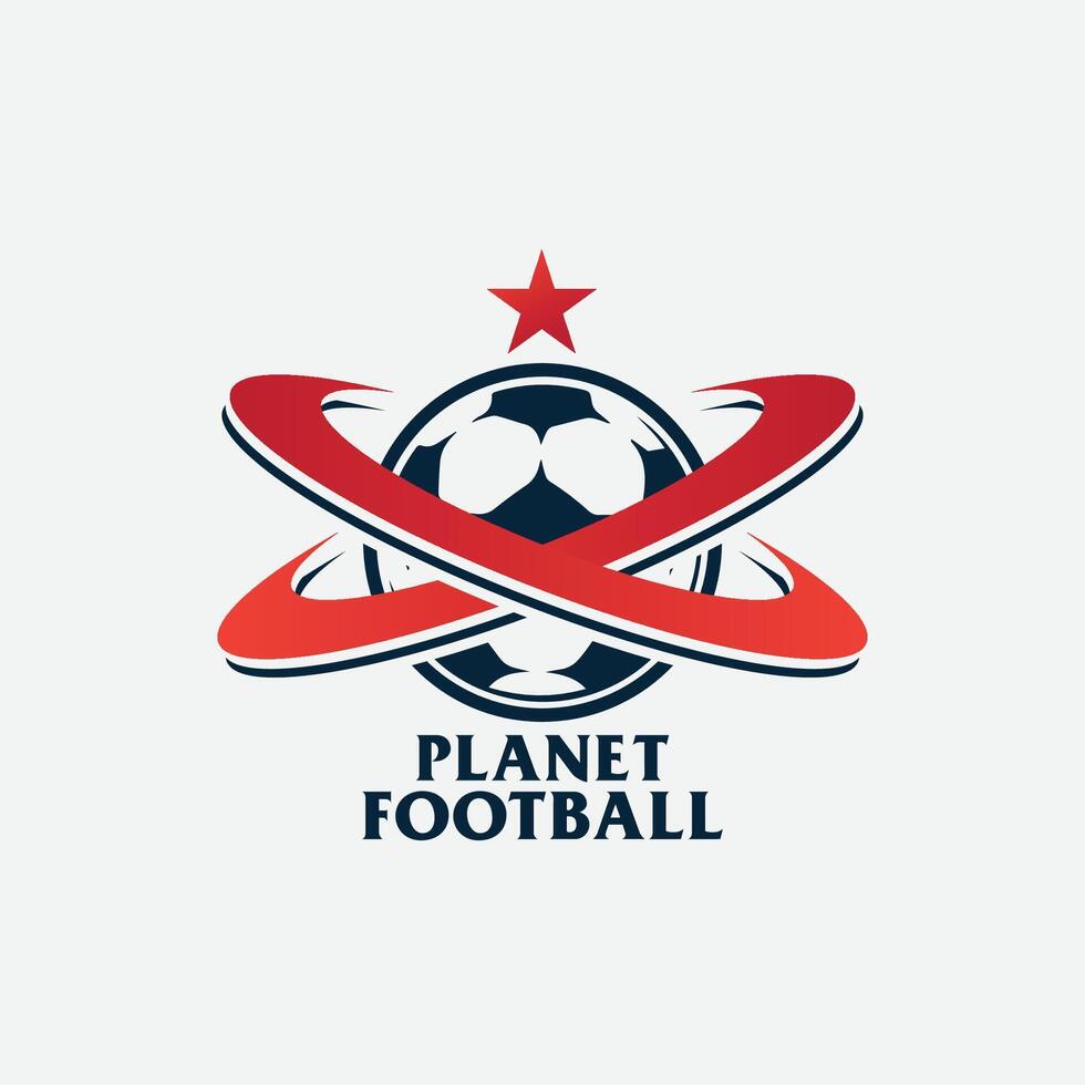 planet football logo vector