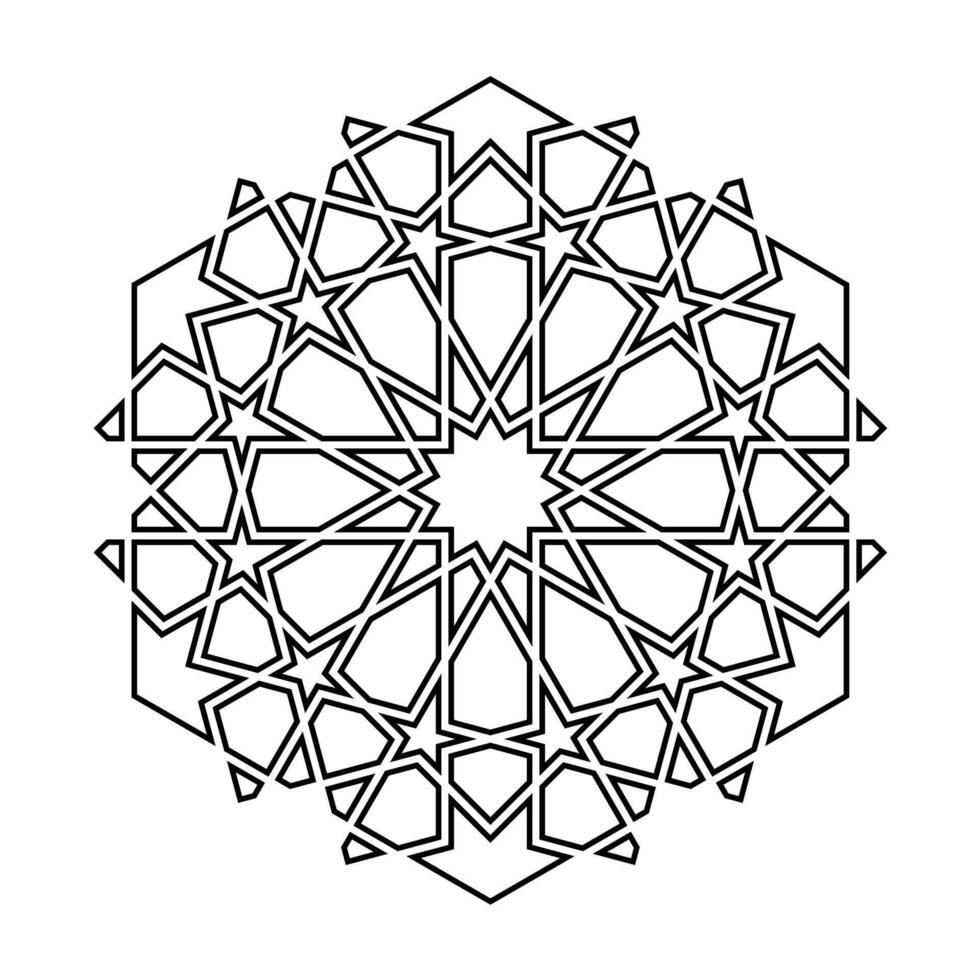 islámico geométrico contorno contorno diseño elemento ilustración aislado en blanco antecedentes. logo icono vector