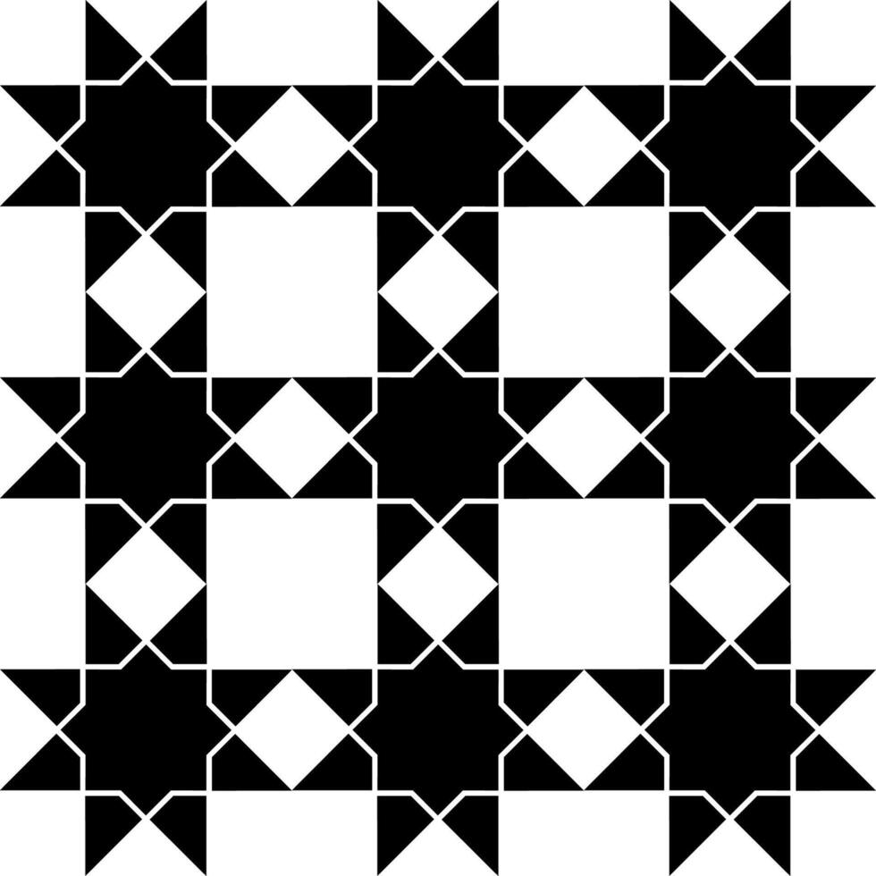 Eight-pointed star Islamic seamless pattern. Geometric arabic background texture. vector