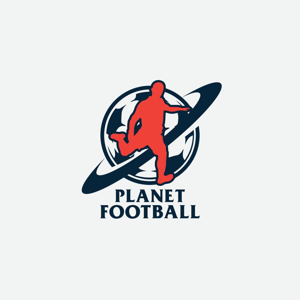 planeta fútbol americano logo vector