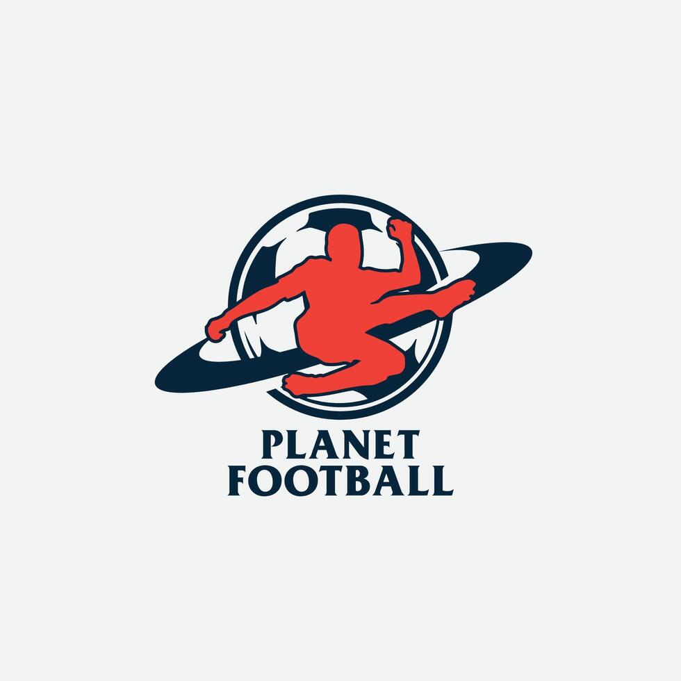 planeta fútbol americano logo vector