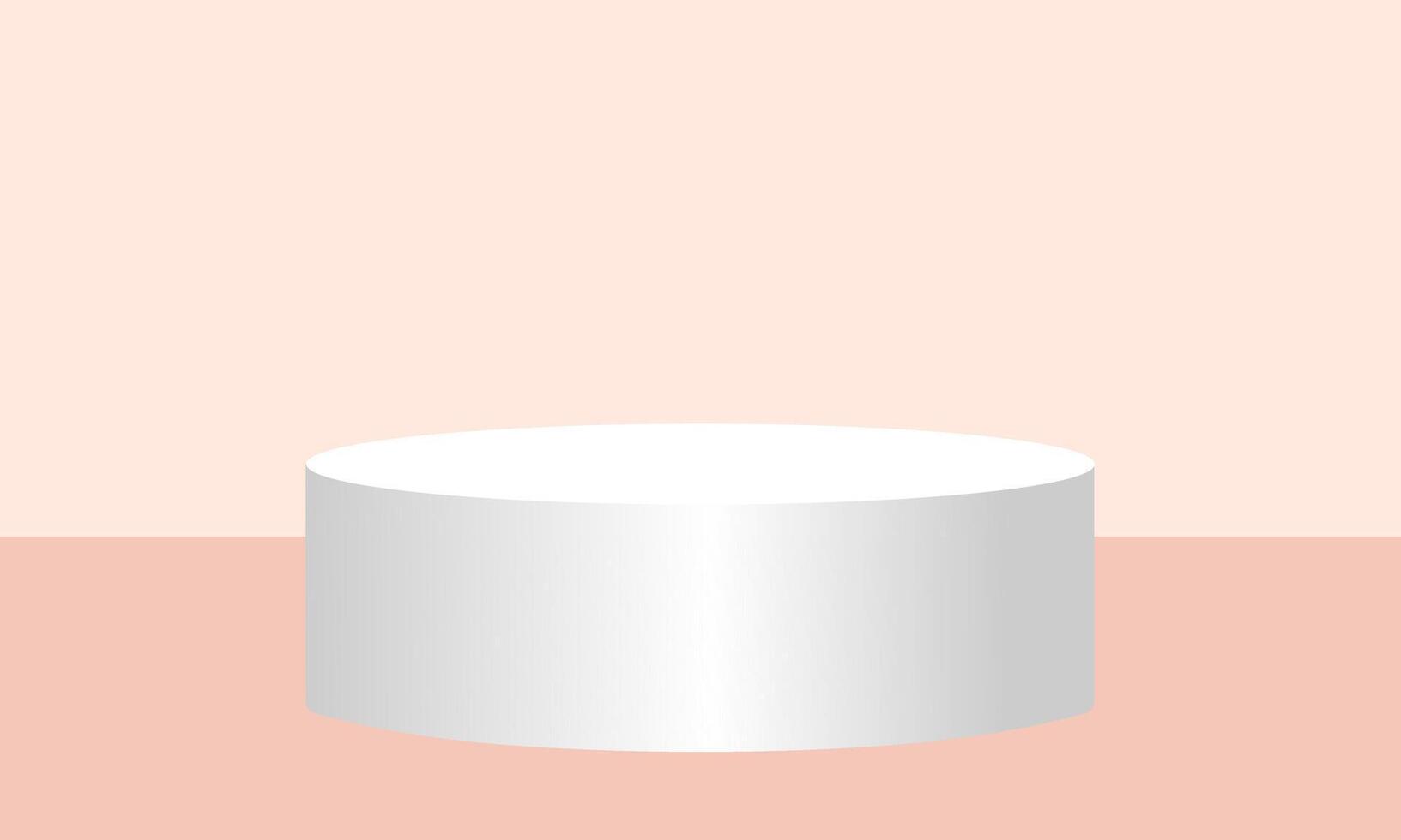 Realistic 3d cylinder pedestal podium. Product display presentation vector