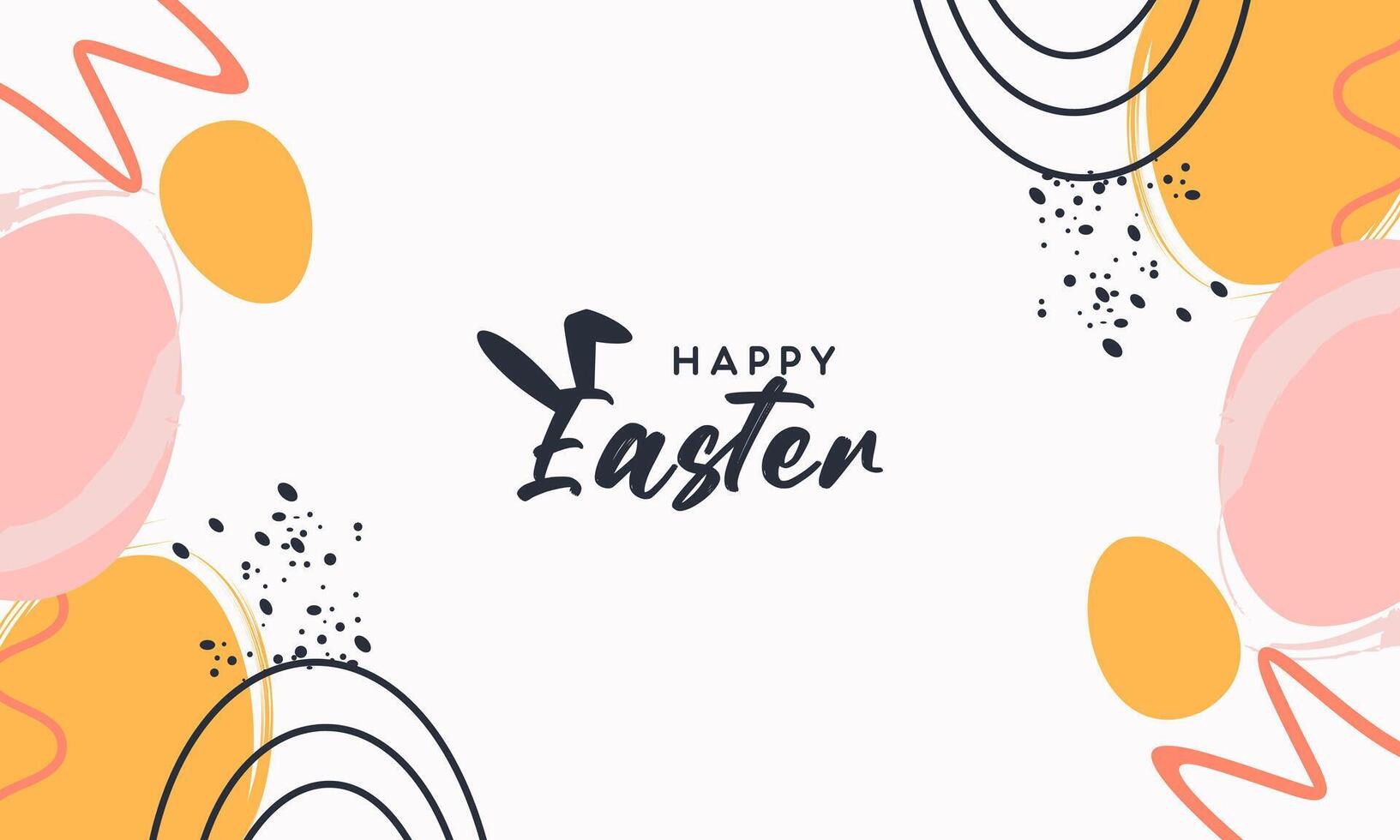 Happy Easter banner. Trendy Easter design with typography, vector