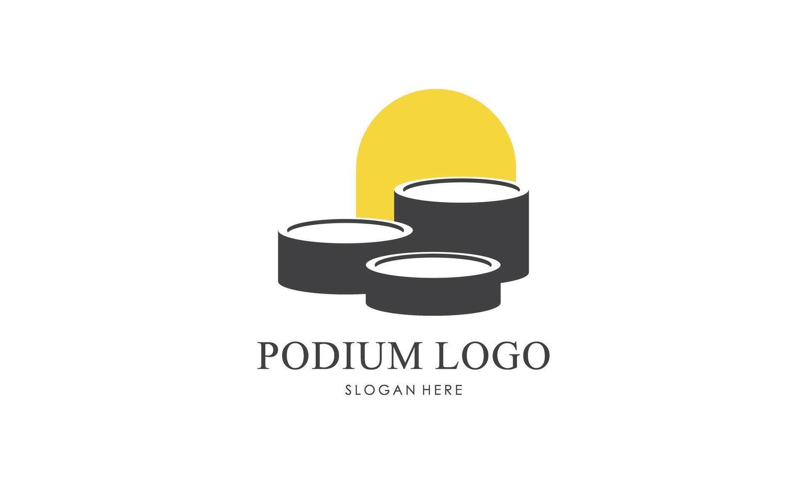 Realistic 3d cylinder pedestal podium. Product display presentation vector