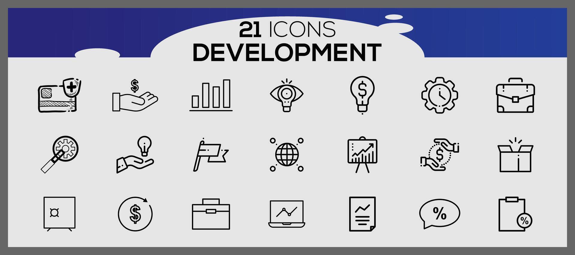 seo and development icons set web design icons set simple set seo and development line icons vector