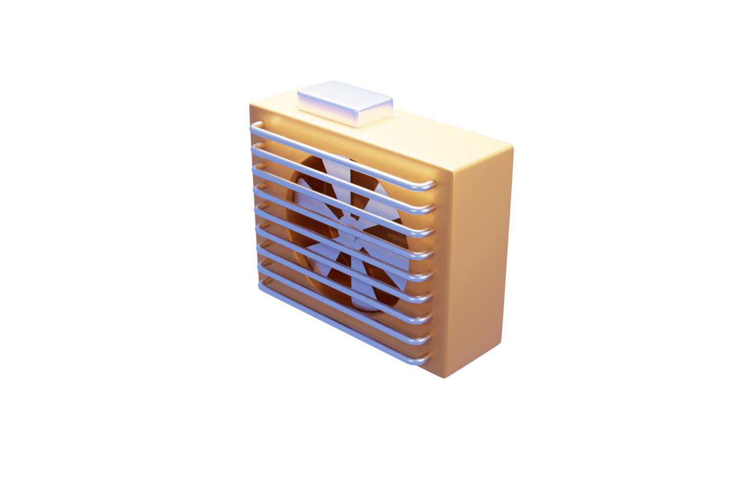 amarillo caja ventilador png