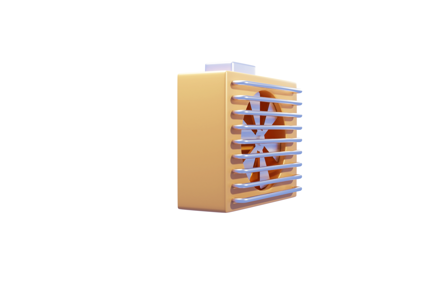 amarillo caja ventilador png