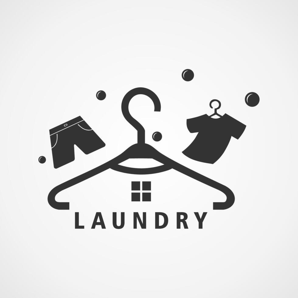 laundry logo design illustration vector