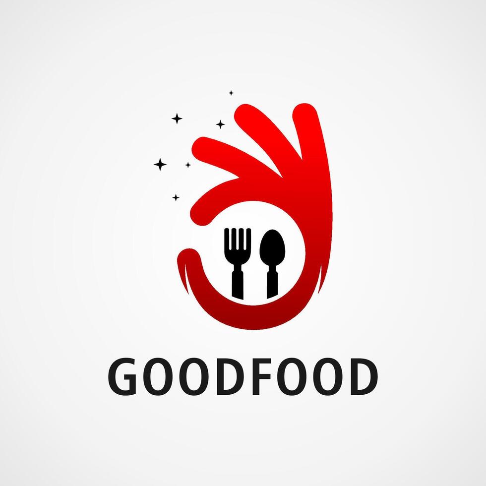 Good food logo concept logo design illustration vector