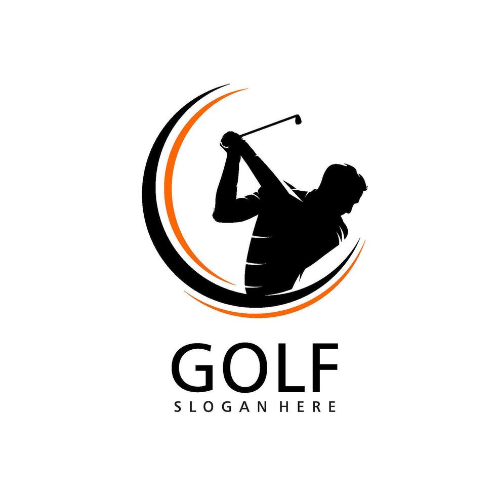golf logo modelo ilustración diseño vector