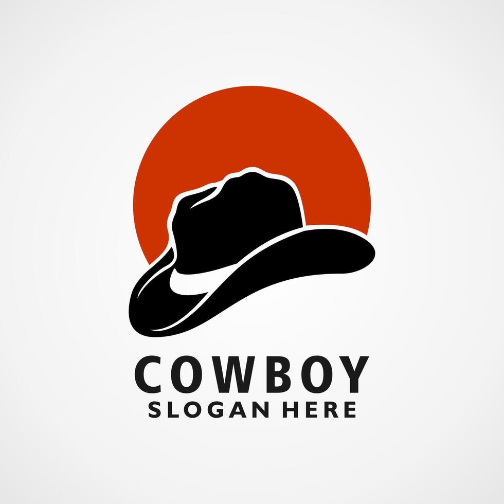 Cowboy hat logo design illustration vector