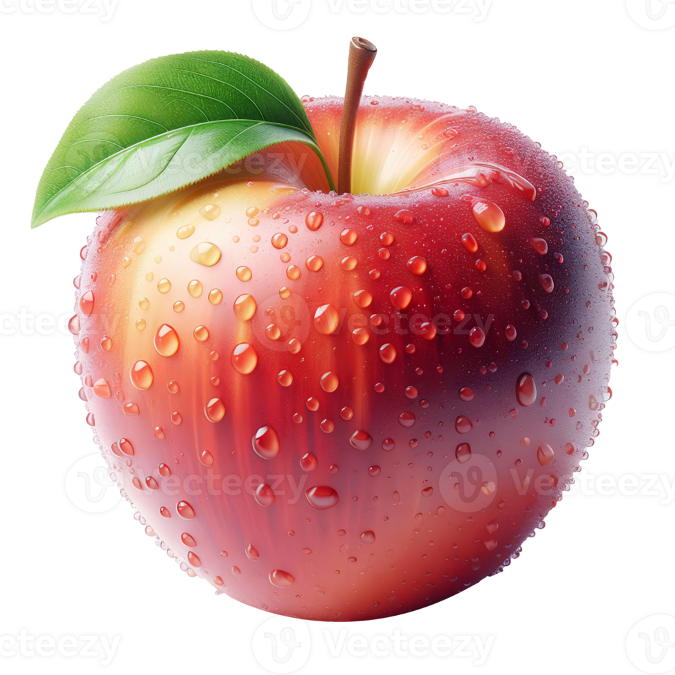 Fresh red apple isolated on transparent background png