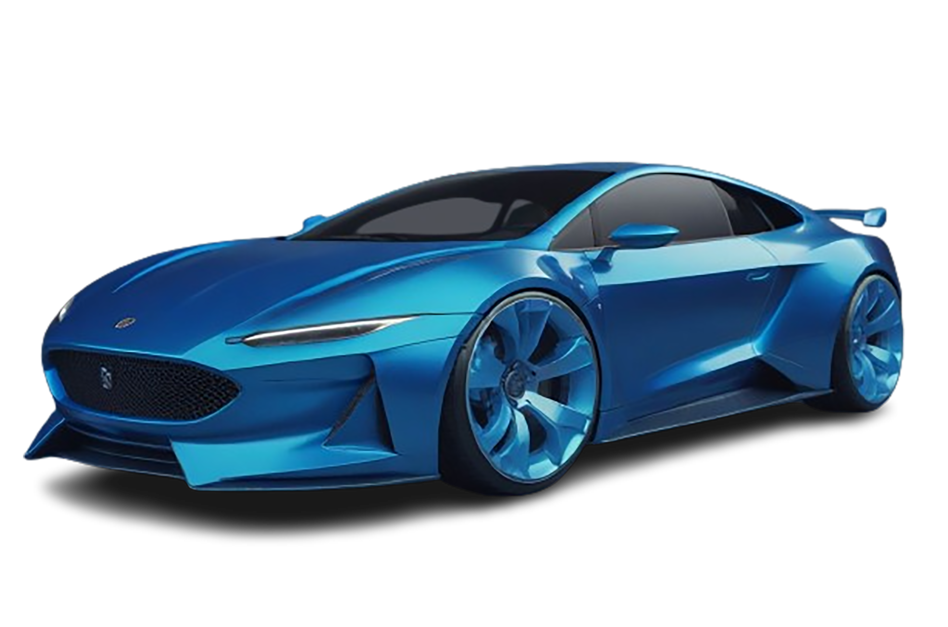 Ultra modern blue color car 43769395 png