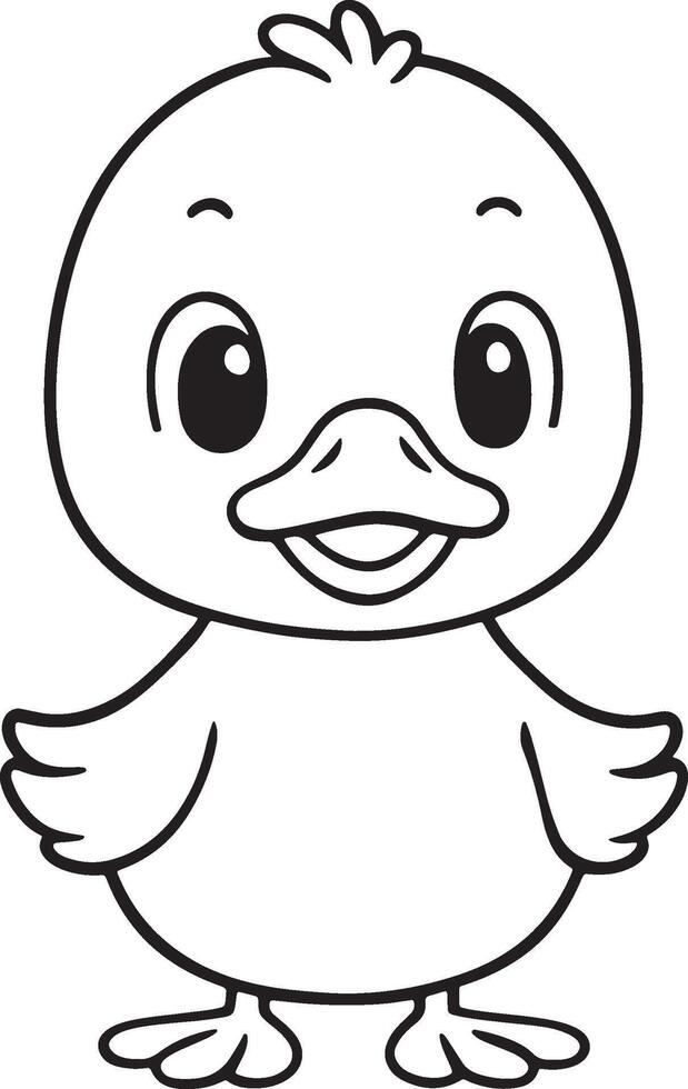 A cute duck with a smile on its face vector