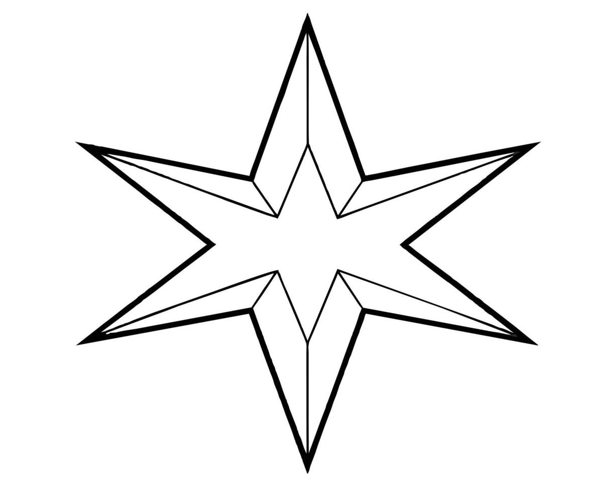 Star isolated on white vector