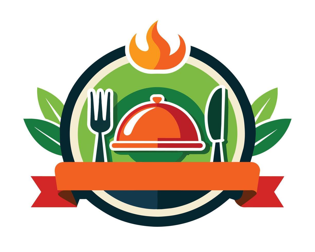 illustration restaurant icon logo vector