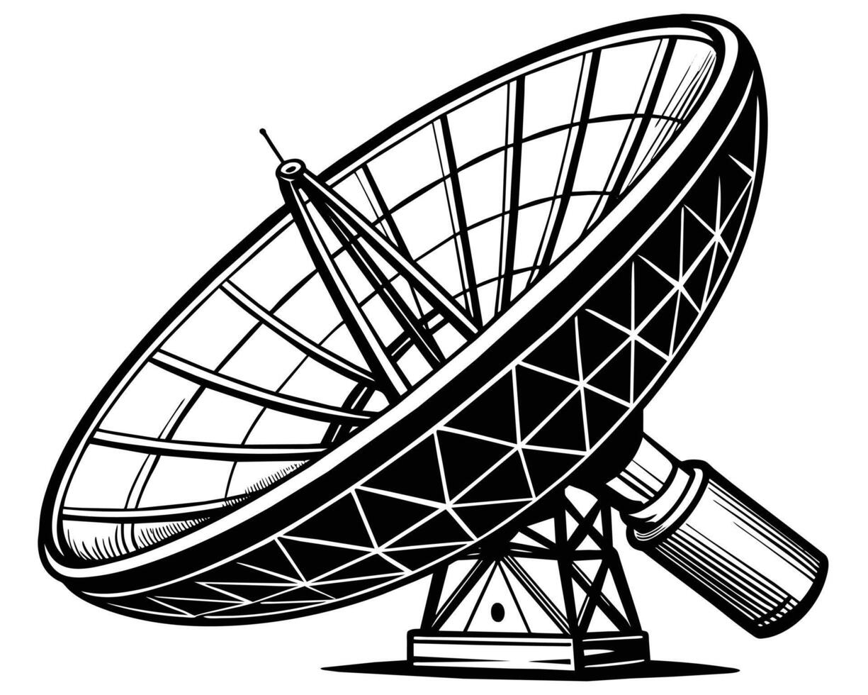 Dish is a symbol of military silhouettes vector