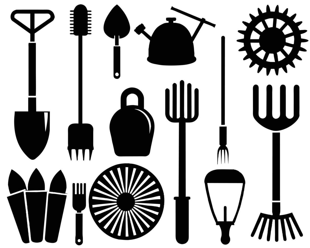 Garden tools set vector