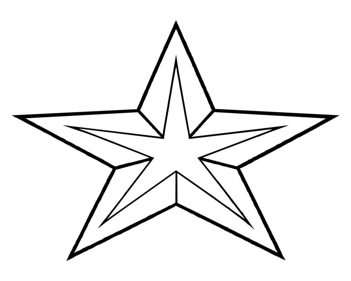 Star isolated on white vector