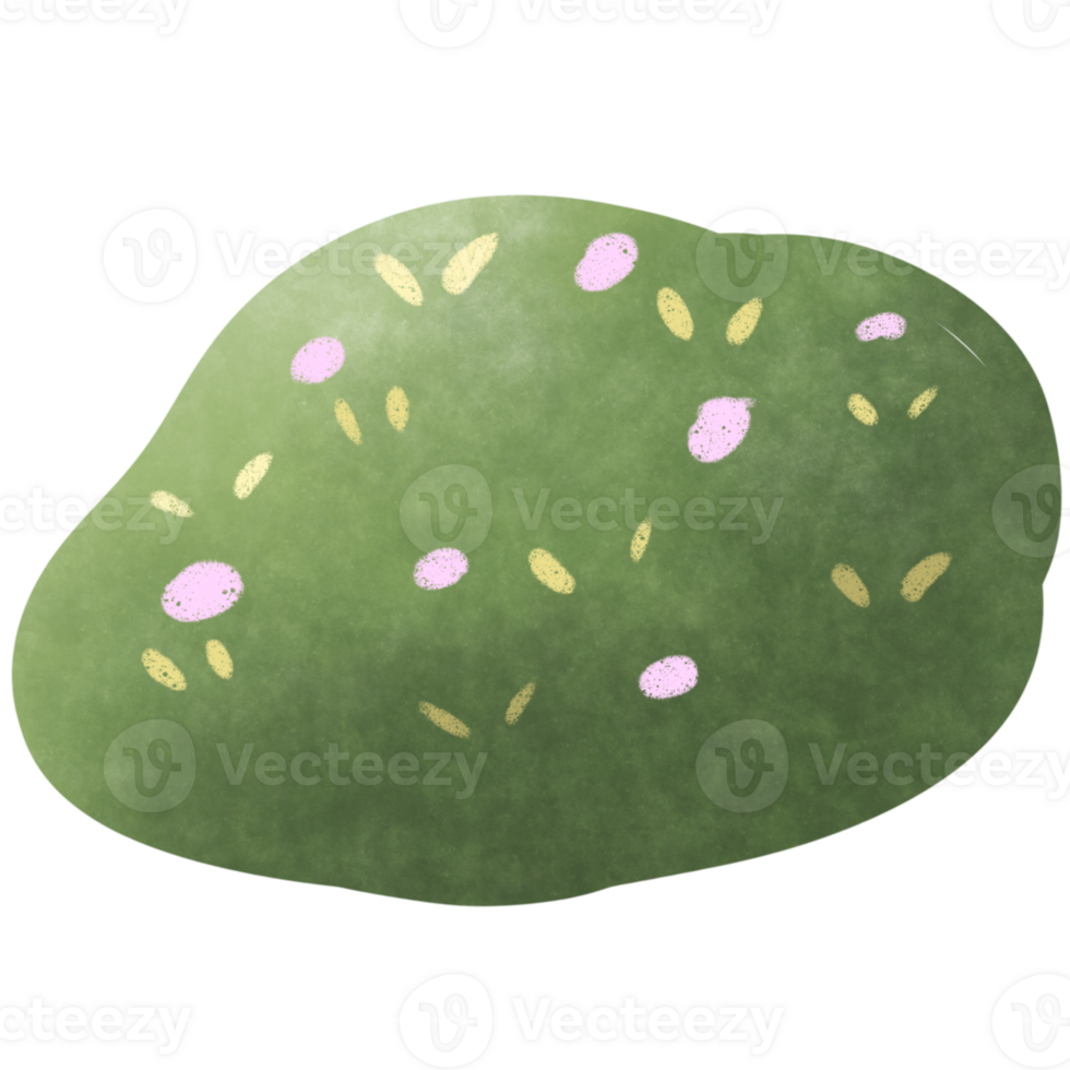 Grass with flowers on white background png